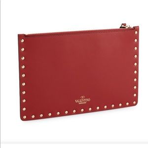 **RARE FIND** Valentino rockstud zipper pouch